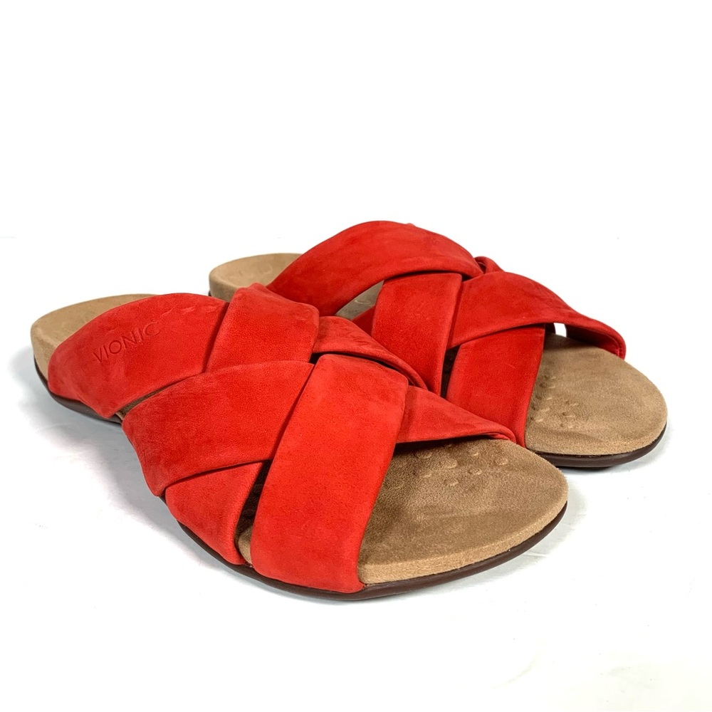 Vionic Rest Juno Women’s Slide Sandal Cherry Size 8 Wide